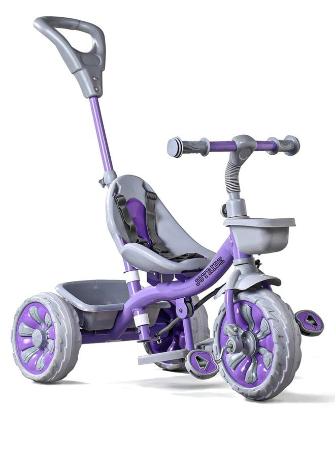 JoyRide Turbo Tots Trike Cycle for Kids Cycle 2-5 Years for Boy & Girl Bike with 3 EVA Wheels Storage Basket - with Parental Control (Purple) - Image 1